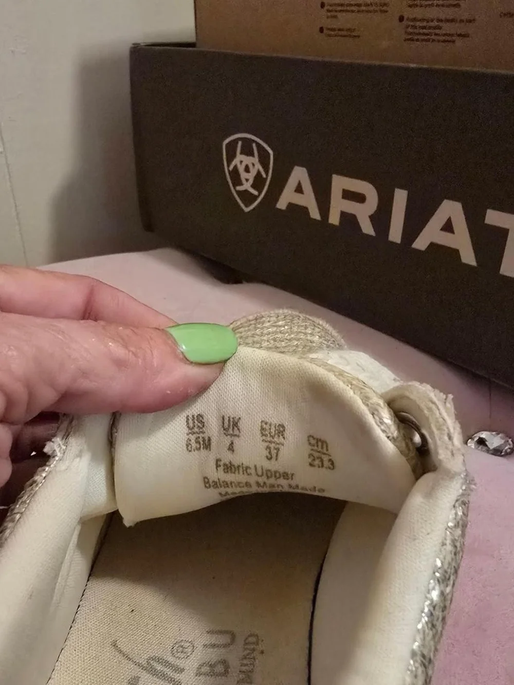 Womens Metallic Textured Lace-Up Sneakers Espadrille Look